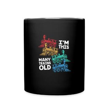 Anniversaire des enfants Train Train Conducteur Locomotive - Mug uni - noir - Devant