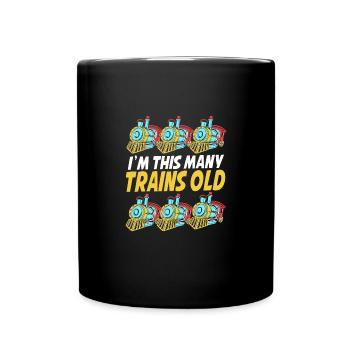 Children's Birthday Train Train Driver Locomotive - Full Colour Mug - black - Front
