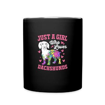Dachshund - Full Colour Mug - black - Front