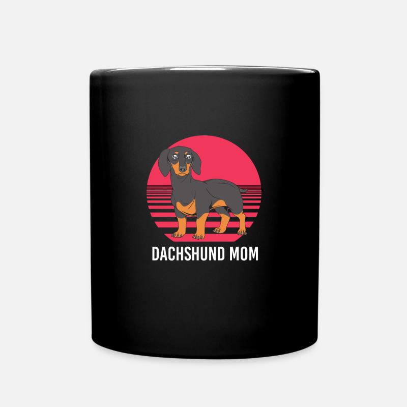 Dackel - Tasse einfarbig - Schwarz