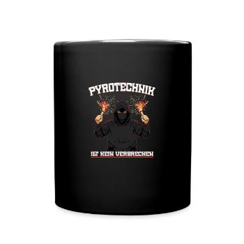 Pyrotechnik ist kein Verbrechen Ultra Stadion Pyro - Tasse einfarbig - Schwarz - Vorne