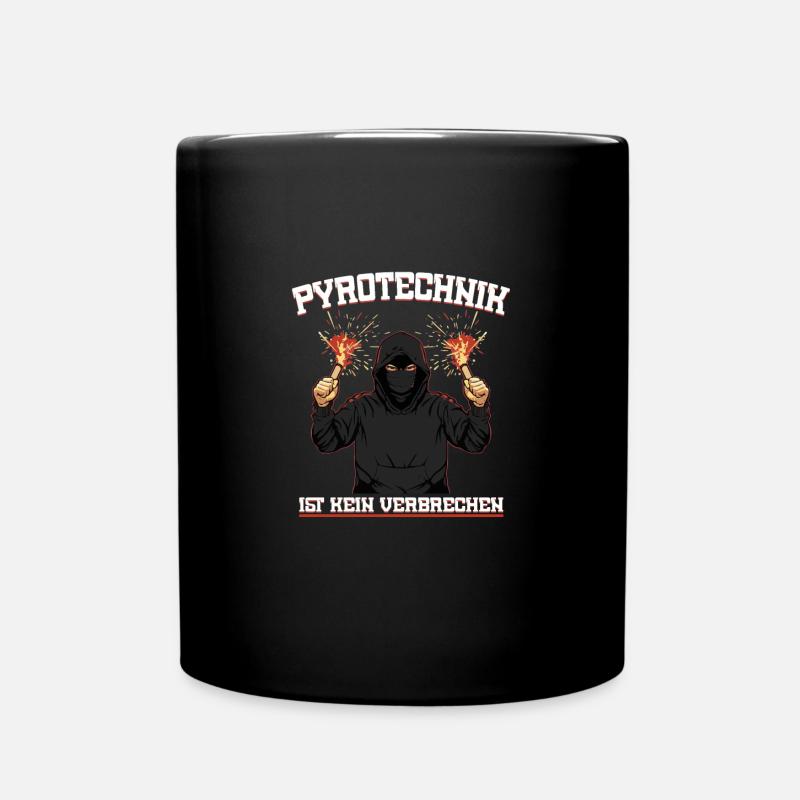 Pyrotechnik ist kein Verbrechen Ultra Stadion Pyro - Tasse einfarbig - Schwarz