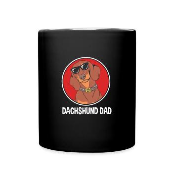 Dackel - Tasse einfarbig - Schwarz - Vorne