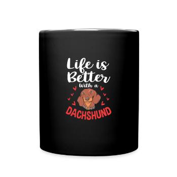 Dachshund - Full Colour Mug - black - Front