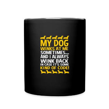 Teckel - Mug uni - noir - Devant