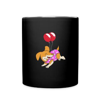 Dackel - Tasse einfarbig - Schwarz - Vorne