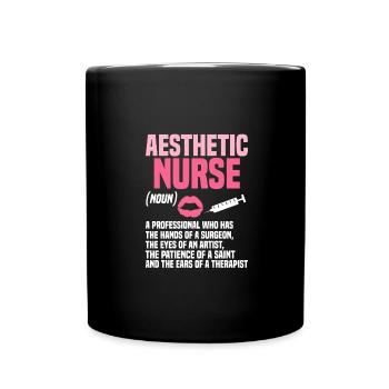 Kosmetikerin - Tasse einfarbig - Schwarz - Vorne