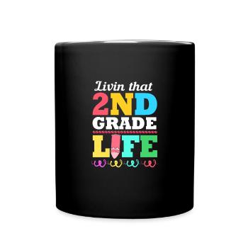 2. Klasse - Tasse einfarbig - Schwarz - Vorne