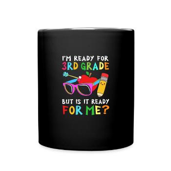 3. Klasse - Tasse einfarbig - Schwarz - Vorne