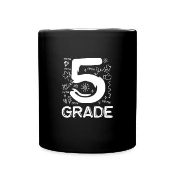 5. Klasse - Tasse einfarbig - Schwarz - Vorne