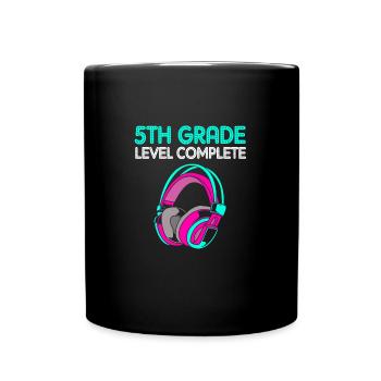 5. Klasse - Tasse einfarbig - Schwarz - Vorne