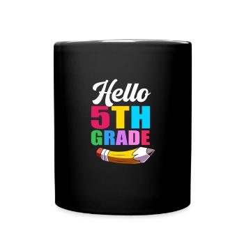 5. Klasse - Tasse einfarbig - Schwarz - Vorne