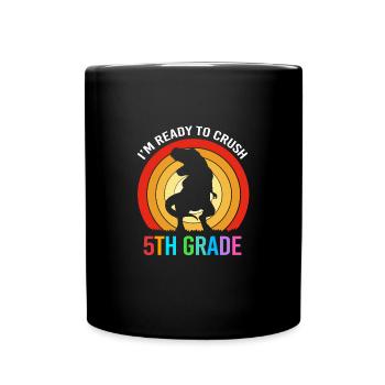 5. Klasse - Tasse einfarbig - Schwarz - Vorne