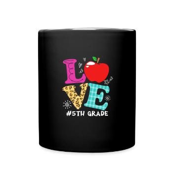5. Klasse - Tasse einfarbig - Schwarz - Vorne