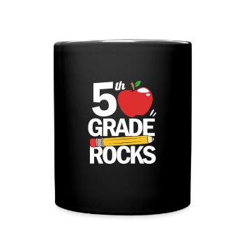 5. Klasse - Tasse einfarbig - Schwarz - Vorne