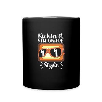 5. Klasse - Tasse einfarbig - Schwarz - Vorne