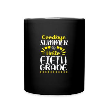 5. Klasse - Tasse einfarbig - Schwarz - Vorne
