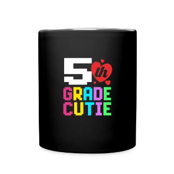 5. Klasse - Tasse einfarbig - Schwarz - Vorne