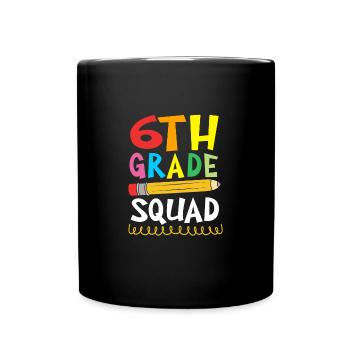 6ème - Mug uni - noir - Devant