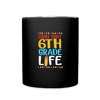 6ème - Mug uni - noir - Devant
