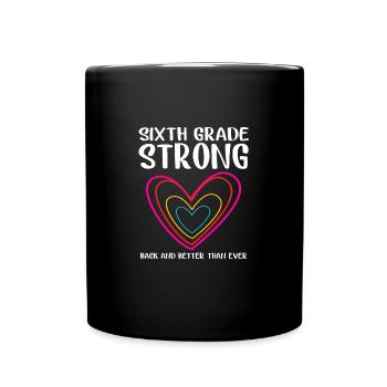 6. Klasse - Tasse einfarbig - Schwarz - Vorne