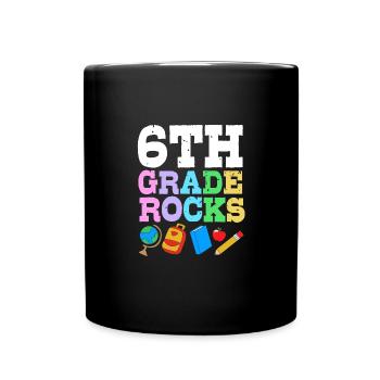 6ème - Mug uni - noir - Devant