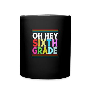 6. Klasse - Tasse einfarbig - Schwarz - Vorne