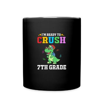 7. Klasse - Tasse einfarbig - Schwarz - Vorne
