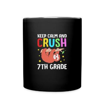 7. Klasse - Tasse einfarbig - Schwarz - Vorne