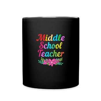 Lehrer der Mittelstufe - Tasse einfarbig - Schwarz - Vorne