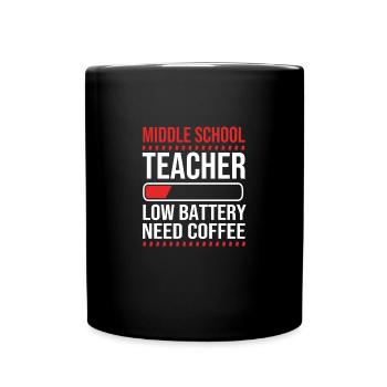 Lehrer der Mittelstufe - Tasse einfarbig - Schwarz - Vorne