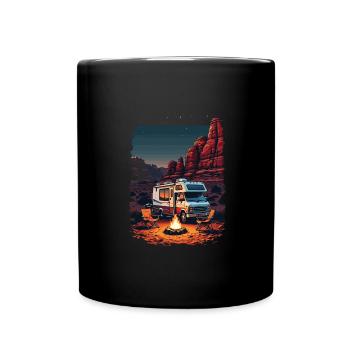 Campeur - Mug uni - noir - Devant
