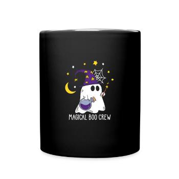 Magischer Zauberer Geist Halloween Boo Crew - Tasse einfarbig - Schwarz - Vorne