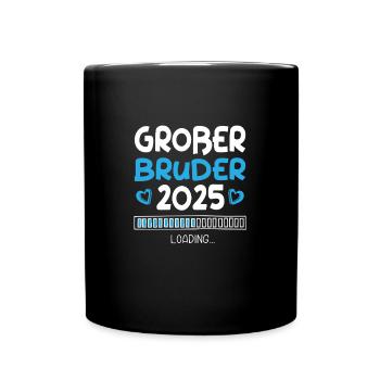 Großer Bruder 2025 Loading - Tasse einfarbig - Schwarz - Vorne