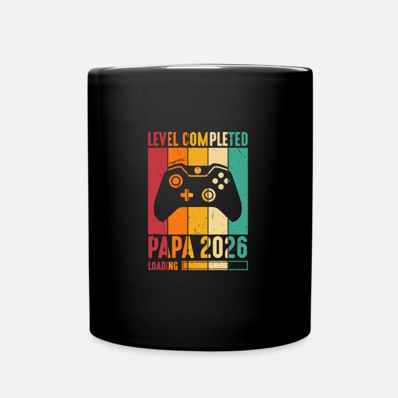 Level Completed Papa 2026 Loading Werdender Papa - Tasse einfarbig - Schwarz