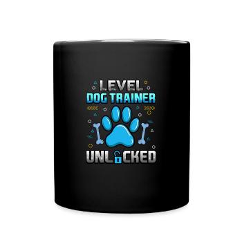 Level Hundetrainer freigeschaltet - Tasse einfarbig - Schwarz - Vorne
