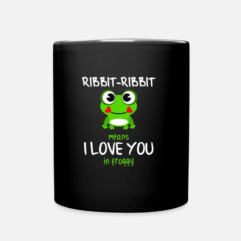 Funny saying frog frog shirt gift - Full Colour Mug - black