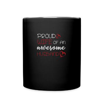 Femme fière maman génial idée cadeau mari - Mug uni - noir - Devant