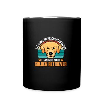 Dog Golden Retriever - Mug uni - noir - Devant