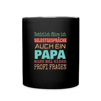 Papa - Tasse einfarbig - Schwarz - Vorne