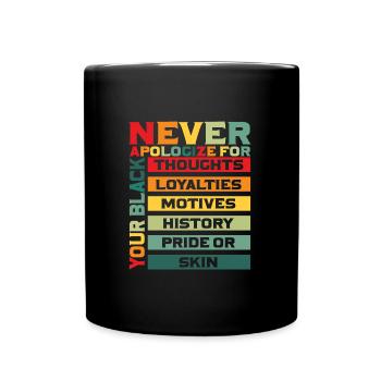 Juneteenth Black Pride Never Apologize For Your - Full Colour Mug - black - Front