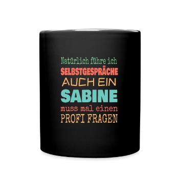 Sabine - Tasse einfarbig - Schwarz - Vorne