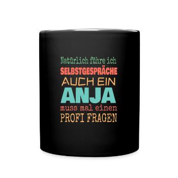 Anja - Tasse einfarbig - Schwarz - Vorne