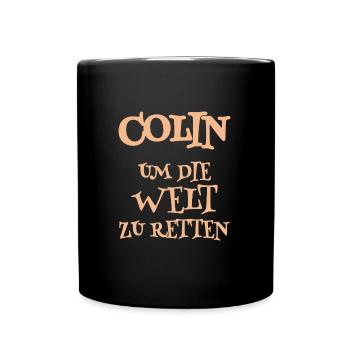 Geschenk für Colin - Tasse einfarbig - Schwarz - Vorne