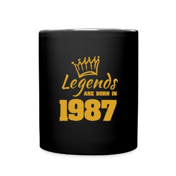 are 1987 - Tasse einfarbig - Schwarz - Vorne