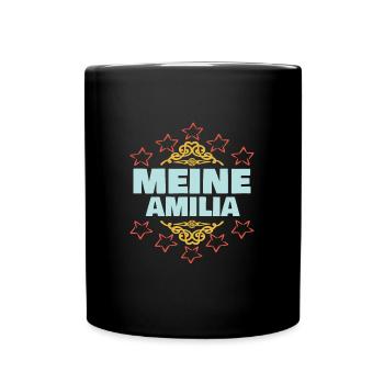 Geschenk für Amilia - Tasse einfarbig - Schwarz - Vorne