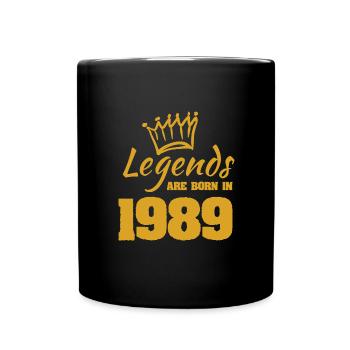 Jahr 1989 - Tasse einfarbig - Schwarz - Vorne