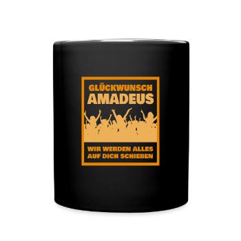 Geschenk für Amadeus - Tasse einfarbig - Schwarz - Vorne