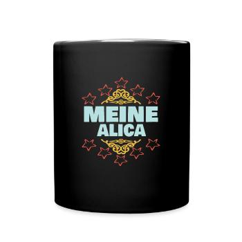 Geschenk für Alica - Tasse einfarbig - Schwarz - Vorne
