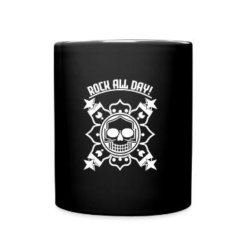 Rock All Day - Skull - Full Colour Mug - black - Front